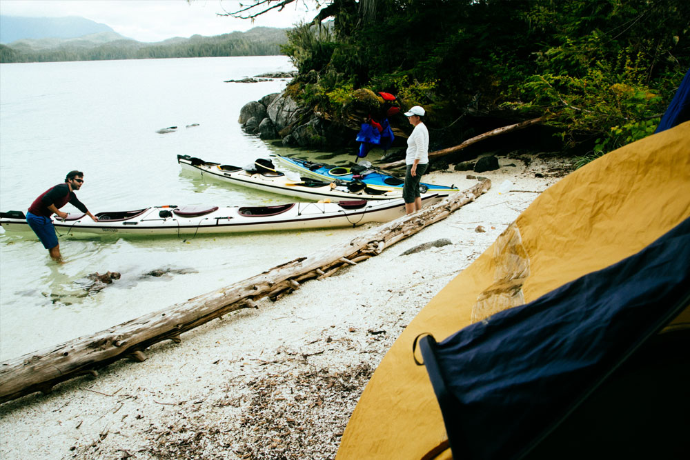 Kayaks On Beach - Great Bear Rainforest