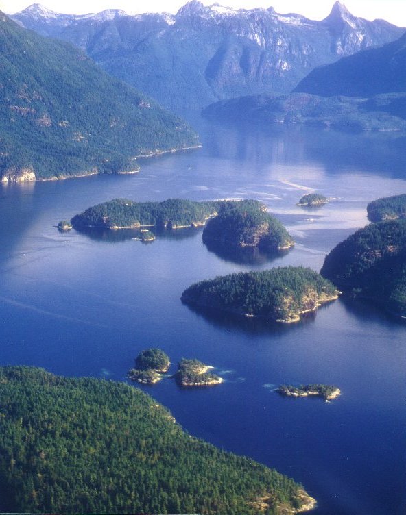 Desolation Sound aerial view