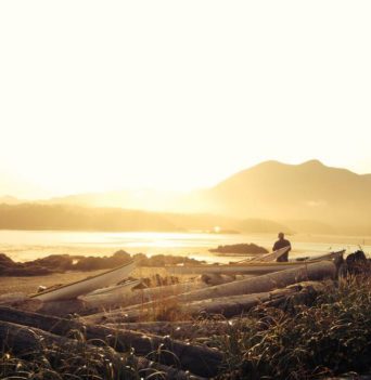 Sunrise over the kayaks tour