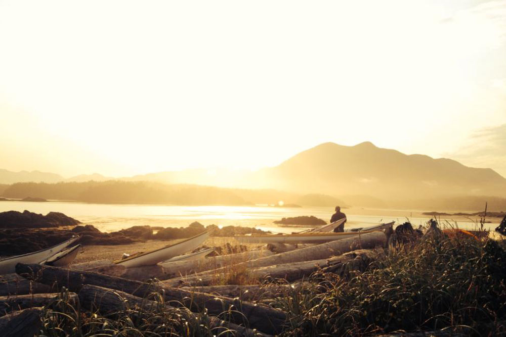 Sunrise over the kayaks tour