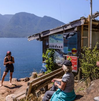 Guests whale watching from Eagle Eye Station