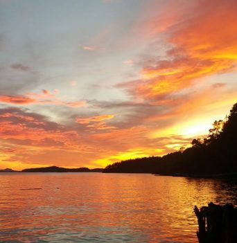 Sunset on BC coast