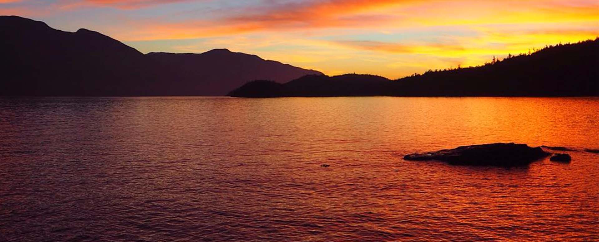 Stunning sunset Johnstone Strait
