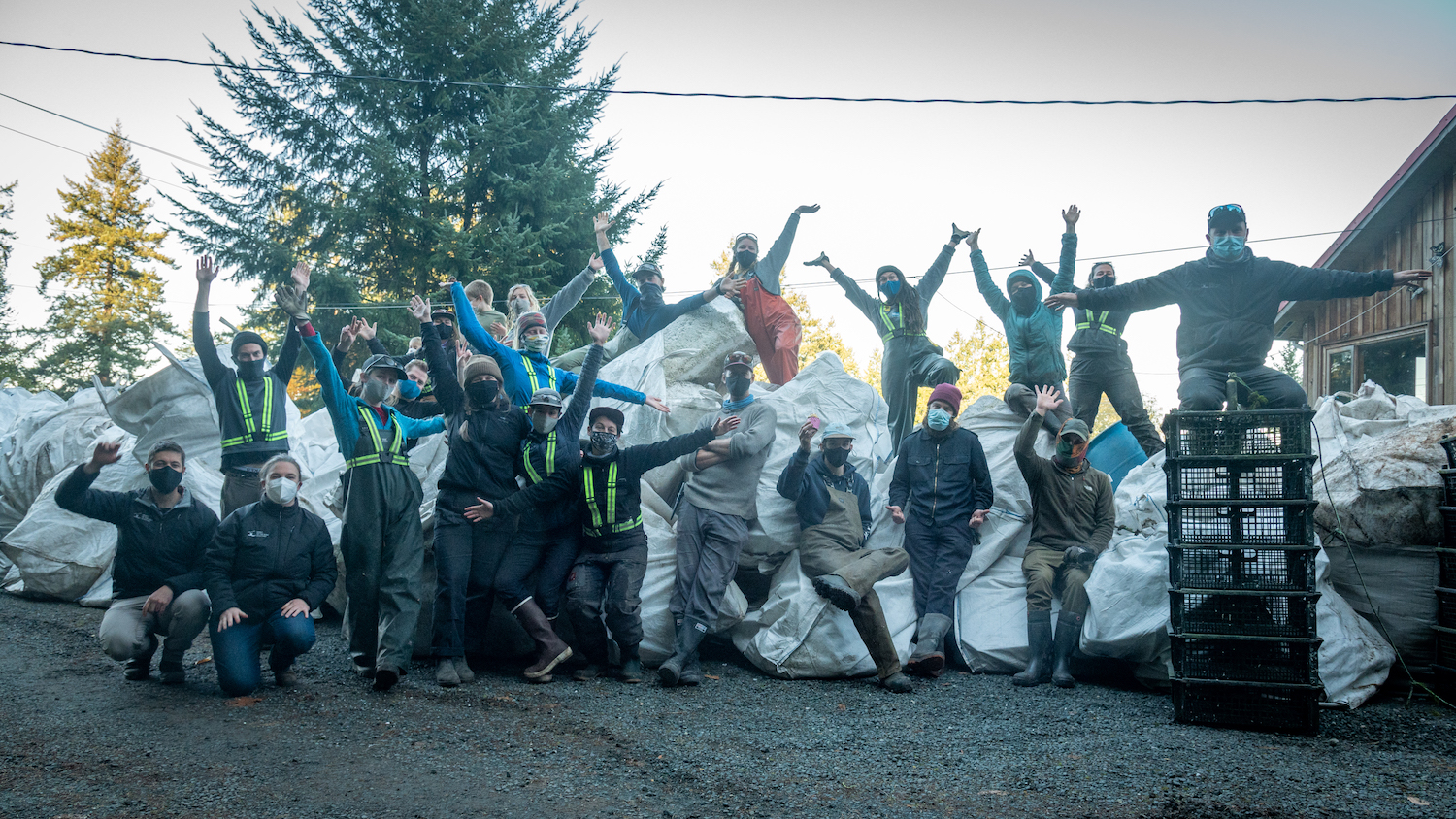 Team Celebrating Discovery Islands Debris Cleanup