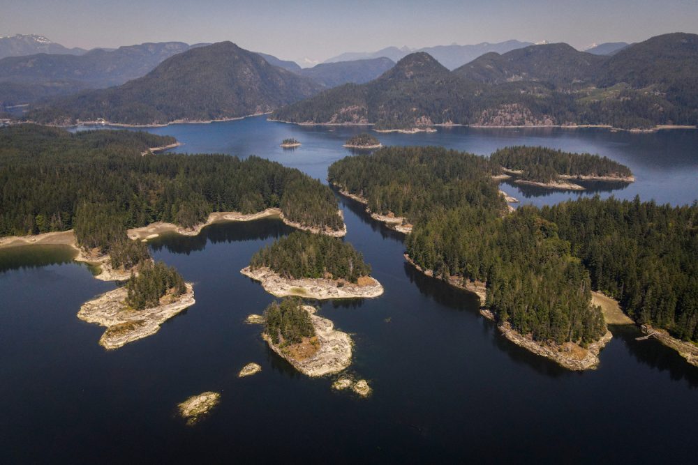 Aerial view of the Discovery Islands