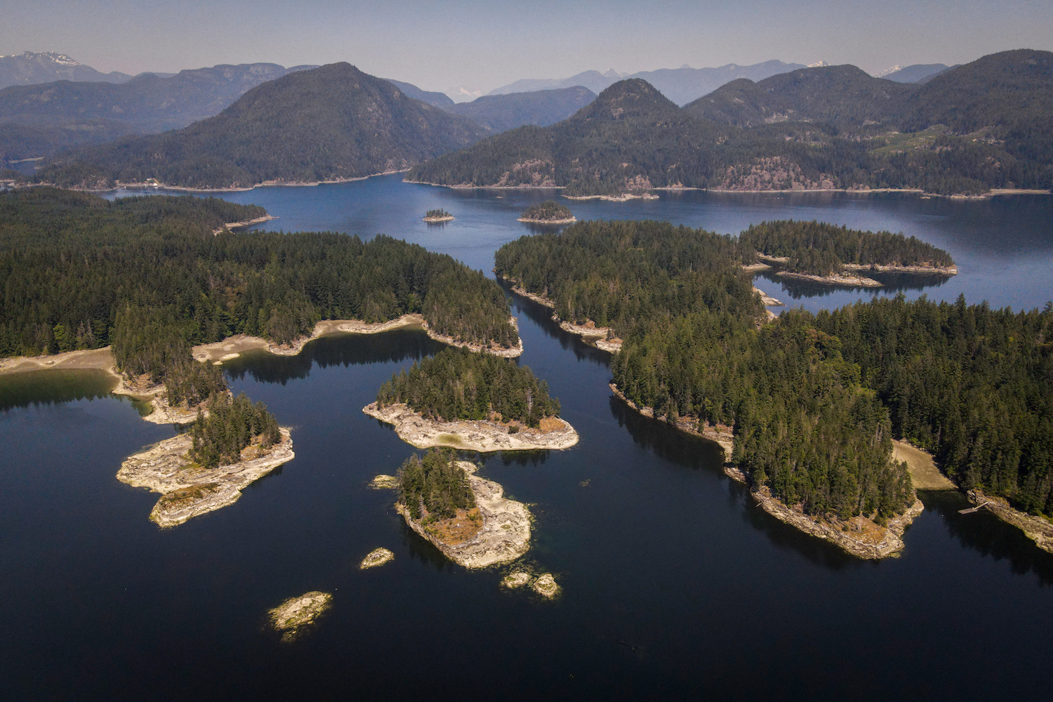 Aerial view of the Discovery Islands