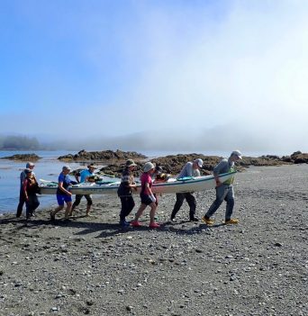 Group kayaking tour Vancouver Island