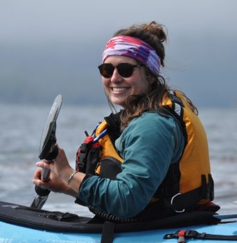 Happy ocean kayaker
