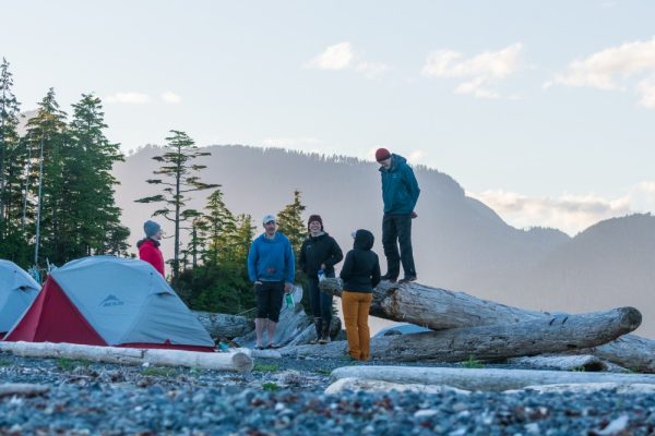 People chatting on west coast beach