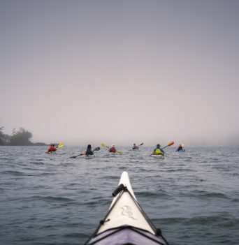 Hazy ocean kayaking nuchatlitz