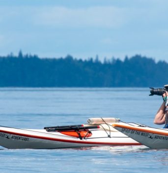 Kayaker taking photo