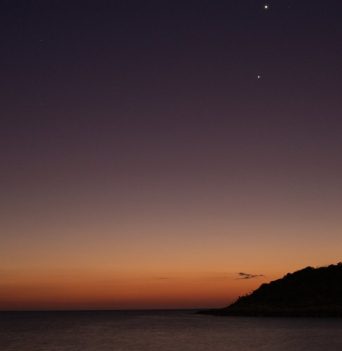 A sunset over the ocean in The Bahamas