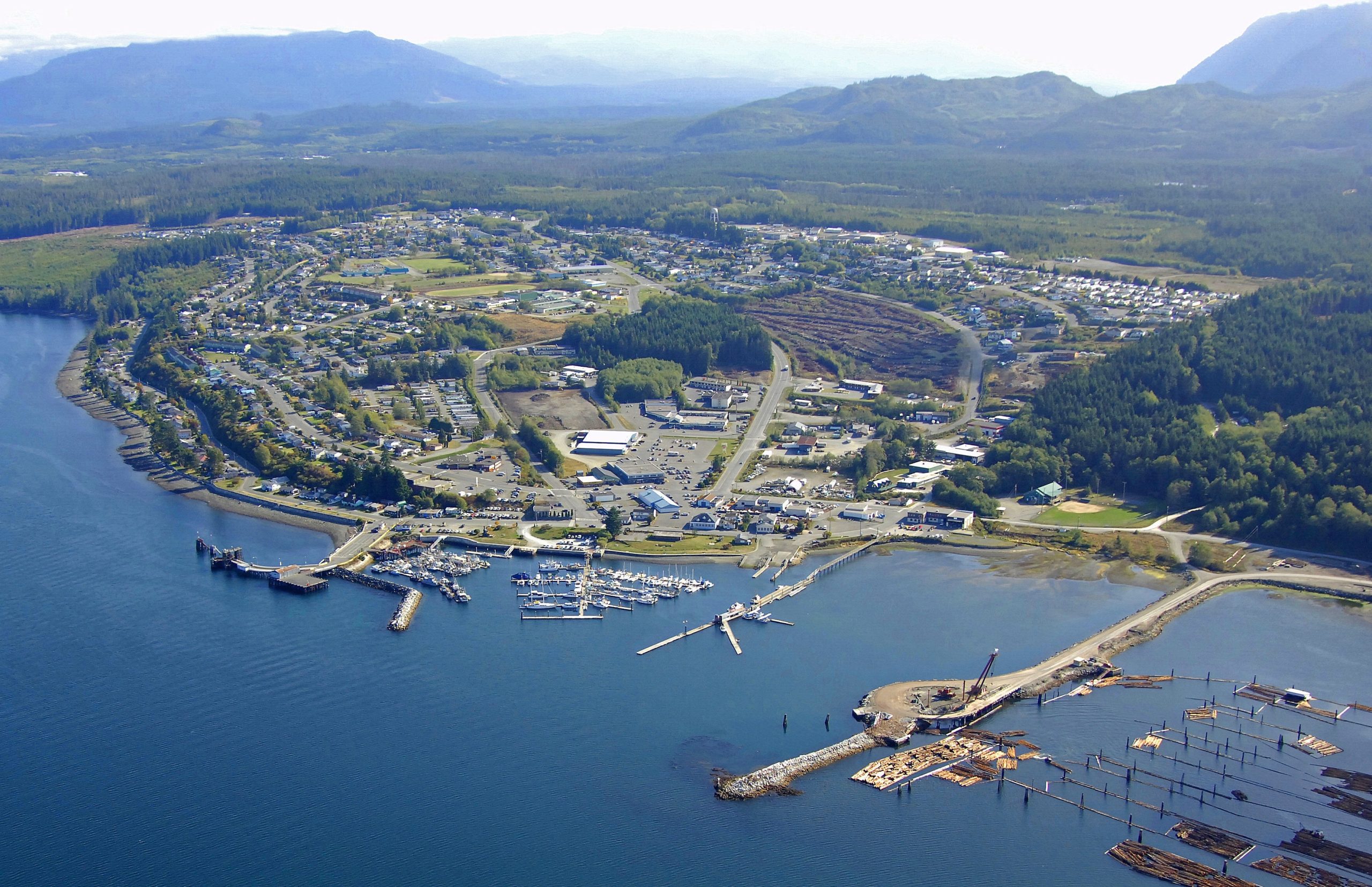 The town of Port McNeill on Vancouver Island