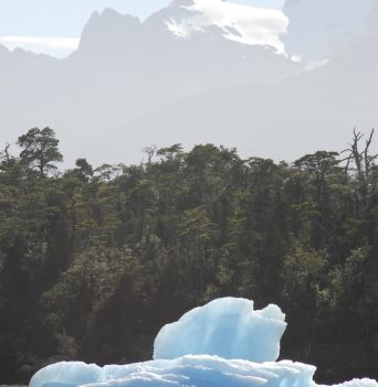 A large iceberg floating in Chilean waters
