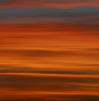 An orange sunset in Chile