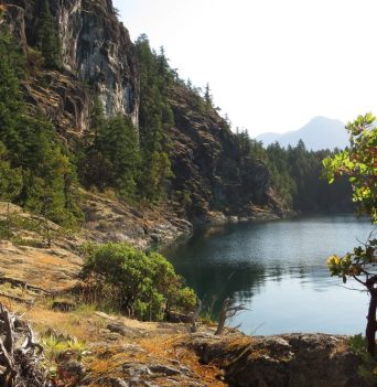 The rugged shoreline of Desolation Sound
