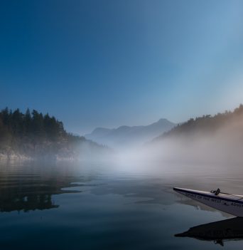 A foggy morning paddle in Desolation Sound
