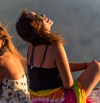 Two guests enjoying the sun in Baja
