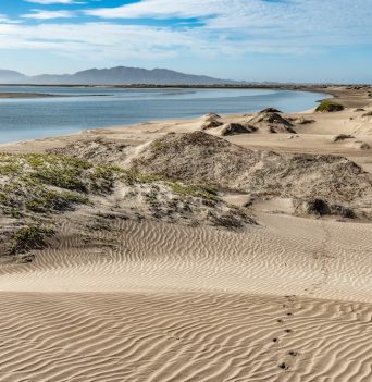 Sand dunes in Magdalena Bay