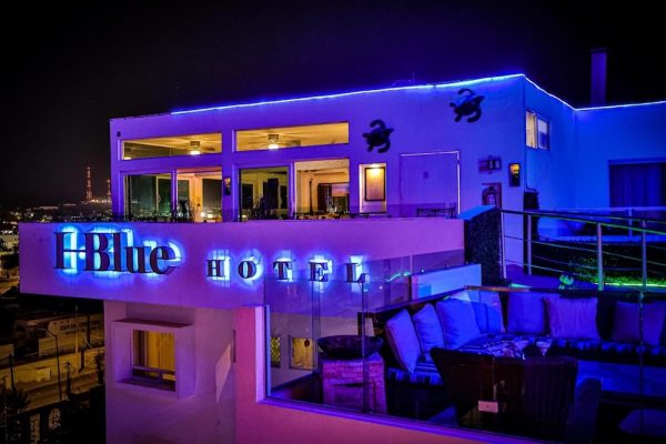 The exterior of Hotel HBlu in La Paz