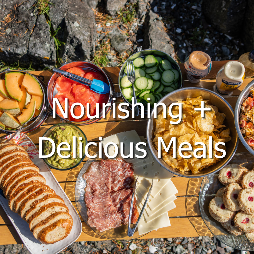 Nourish meals on display.